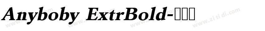 Anyboby ExtrBold字体转换